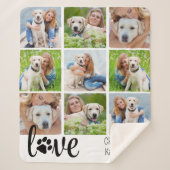 Hunde LIEBE Personalisiert Haustier 9 Fotomaterial Sherpadecke (Vorderseite)