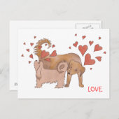 Hunde-Liebe Postkarte (Vorne/Hinten)