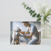 Hunde-Liebe Postkarte (Stehend Vorderseite)