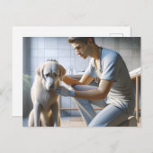 Hunde-Liebe Postkarte (Vorne/Hinten)