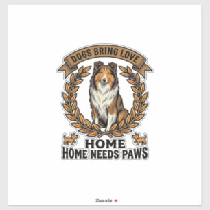 Hunde-Liebe-Shirt Vintage-Gravur Lorbeer-Design_1 Aufkleber