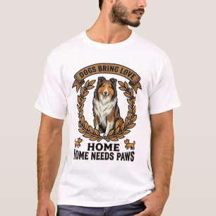 Hunde-Liebe-Shirt Vintage-Gravur Lorbeer-Design_1 T-Shirt