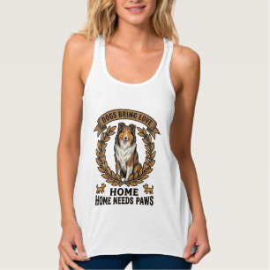 Hunde-Liebe-Shirt Vintage-Gravur Lorbeer-Design_1 Tank Top