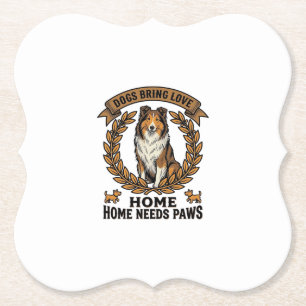 Hunde-Liebe-Shirt Vintage-Gravur Lorbeer-Design_1 Untersetzer