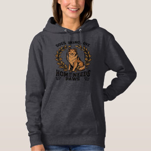 Hunde-Liebe-Shirt Vintage-Gravur Lorbeer-Design (2 Hoodie