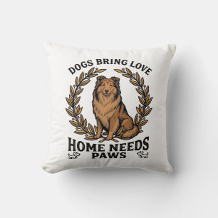 Hunde-Liebe-Shirt Vintage-Gravur Lorbeer-Design (2 Kissen