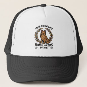 Hunde-Liebe-Shirt Vintage-Gravur Lorbeer-Design (2 Truckerkappe