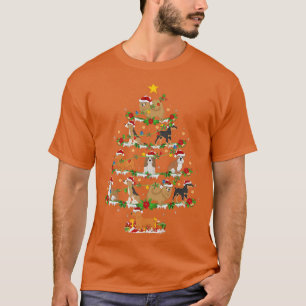 Hunde Liebe Xmas Lighting Matching Santa Hogs Chri T-Shirt