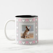 Hunde lieben Graues 2 Foto Zweifarbige Tasse (Links)