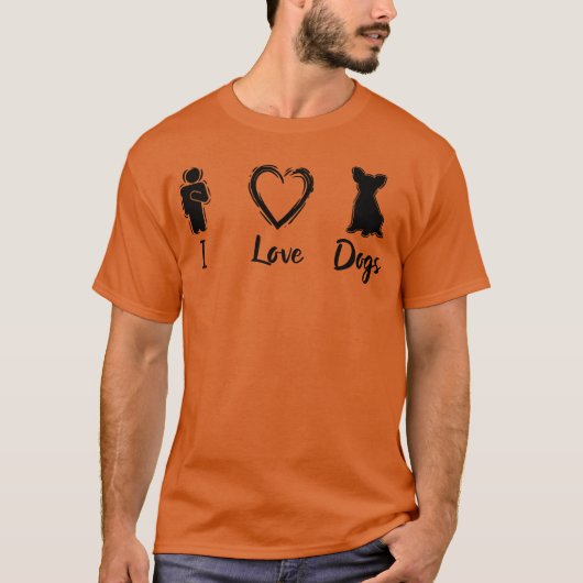 Hunde lieben lustig T-Shirt (Vorderseite)