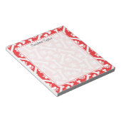 Hunde lieben Paw Prints & Knochen Rot & Weiß Notizblock (angewinkelt)