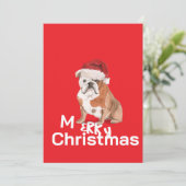 Hunde lieben Personalisierte Weihnachten Rot und W (Stehend Vorderseite)