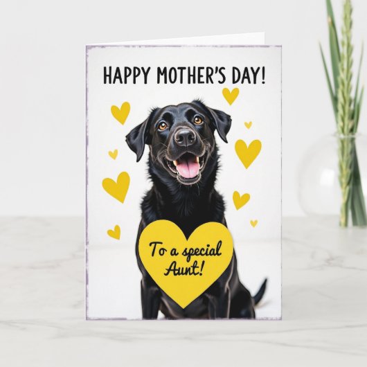 Hunde Lieben Tante Muttertag Karte (Vorderseite)