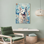 Hunde lieben Wand Art/ blauer Ton [2/3] Poster
