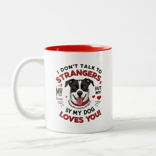 Hunde-Lieben Zweifarbige Tasse (Links)