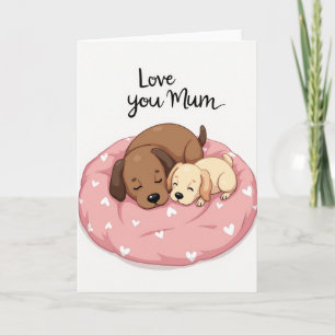 Hunde-Liebes-Muttertags-Karte Karte