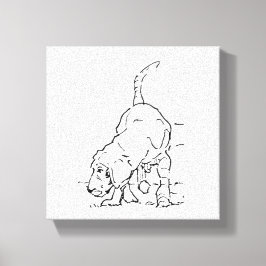 Hunde-Liebhaber-Erinnerung, Beagle-Illustration Leinwanddruck