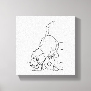 Hunde-Liebhaber-Erinnerung, Beagle-Illustration Leinwanddruck