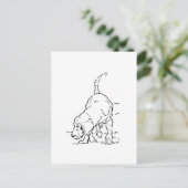 Hunde-Liebhaber-Erinnerung, Beagle-Illustration Postkarte (Stehend Vorderseite)