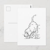 Hunde-Liebhaber-Erinnerung, Beagle-Illustration Postkarte (Vorne/Hinten)