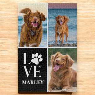 Hunde-Liebhaber-Foto-Collage Benutzerdefinierte Li Puzzle