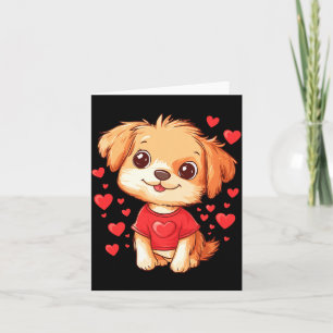 Hunde Liebhaber Herz Mädchen Welpen Valentinstag F Karte