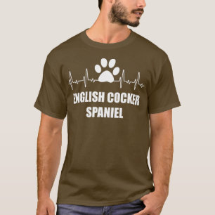 Hunde Liebhaber Herzschlag Englisch Cocker Spaniel T-Shirt