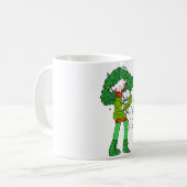Hunde-Liebhaber-Hug-Mug – Süßes Mädchen und Welpen Kaffeetasse (Vorderseite Links)
