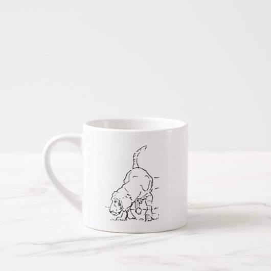 Hunde-Liebhaber-Kaffeetasse, Beagle-Illustration Espressotasse (Links)
