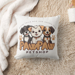 Hunde-Liebhaber "Paw Paw Pet Shop" Kissen