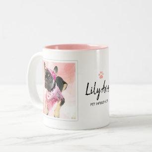 Hunde-Liebhaber Pfotenabdruck Benutzerdefinierte F Zweifarbige Tasse
