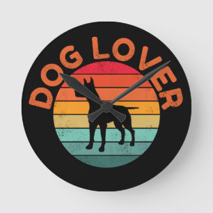 HUNDE LIEBHABER RUNDE WANDUHR