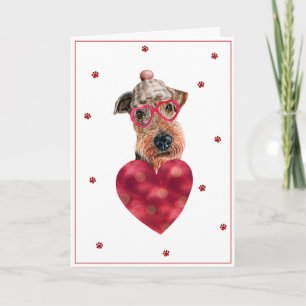 Hunde-Liebhaber Valentinsgeschenk Airedale Terrier Karte