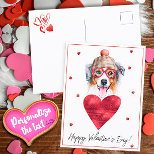 Hunde-Liebhaber Valentinsgeschenk Australian Sheph Feiertagspostkarte