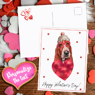 Hunde Liebhaber Valentinstag Geschenk Basset Hound Feiertagspostkarte