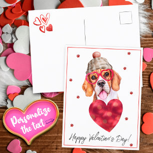 Hunde Liebhaber Valentinstag Geschenk Beagle Feiertagspostkarte
