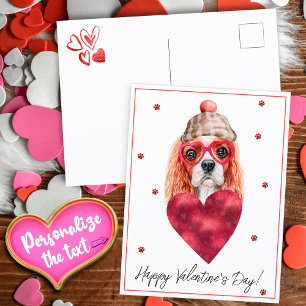 Hunde Liebhaber Valentinstag Geschenk Cavalier Kin Feiertagspostkarte