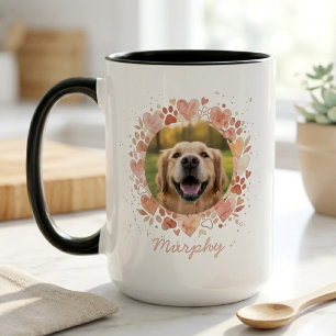 Hunde-Liebhaber Wasserfarbe Kranz Geschenk Tasse