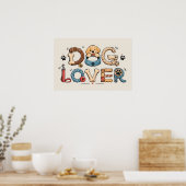 Hunde-Liebhaber-Wortkunst Poster (Küche)