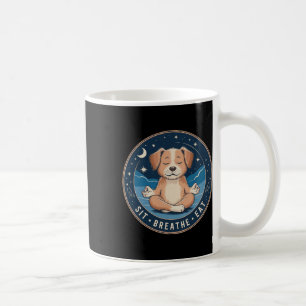 Hunde Liebhaber - Yoga Pose Sitzen Atmen Essen Slo Kaffeetasse