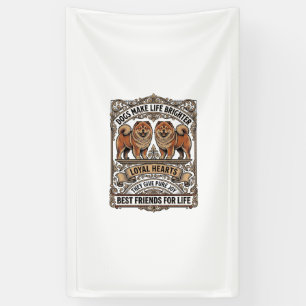 Hunde-Liebhaber-Zitat Vintage-Gravur Fluffiger Hun Banner