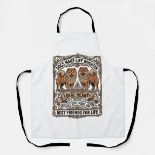 Hunde-Liebhaber-Zitat Vintage-Gravur Fluffiger Hun Schürze