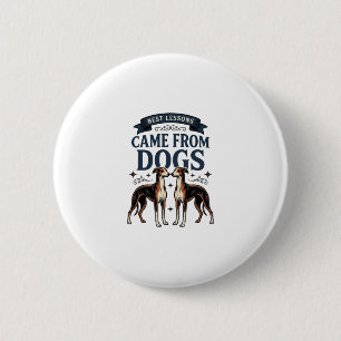 Hunde-Liebhaber-Zitat Vintage-Gravur Hound-Typogra Button