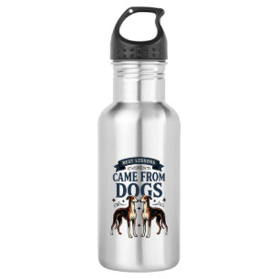 Hunde-Liebhaber-Zitat Vintage-Gravur-Hound-Typogra Edelstahlflasche