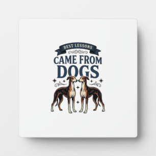 Hunde-Liebhaber-Zitat Vintage-Gravur-Hound-Typogra Fotoplatte