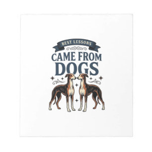 Hunde-Liebhaber-Zitat Vintage-Gravur-Hound-Typogra Notizblock