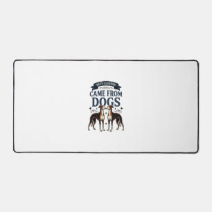 Hunde-Liebhaber-Zitat Vintage-Gravur-Hound-Typogra Schreibtischunterlage