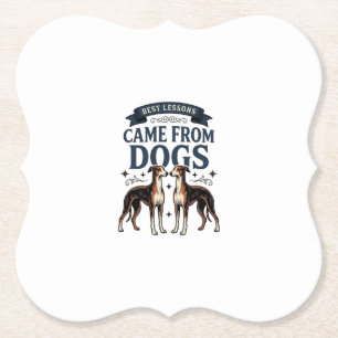 Hunde-Liebhaber-Zitat Vintage-Gravur-Hound-Typogra Untersetzer