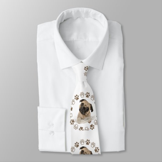 Hunde liebt Boston Terrier Gift Krawatte (Gebunden)