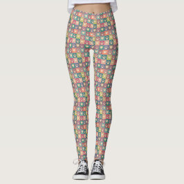 Hunde liebt Paw Prints und Herz-Leggings Leggings